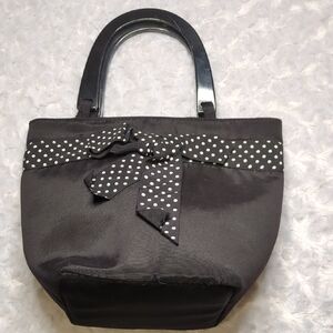 Talbots Black Polka Dot Tote Bag